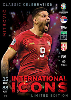 Aleksandar Mitrovic Serbia Topps Match Attax EURO 2024 International Icon Limited Edition #IILE4